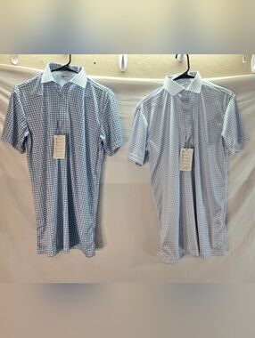 Lot of 2 Collars and Co Men's Medium Tall Polo Dress Shirts New.